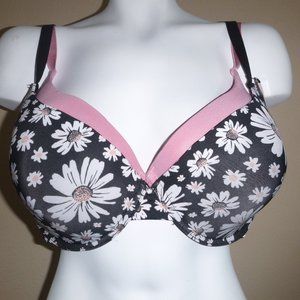 Womens 2 pack Rampage Push UP T-shirt Bras Size 42DD Flowers Daisies NWT